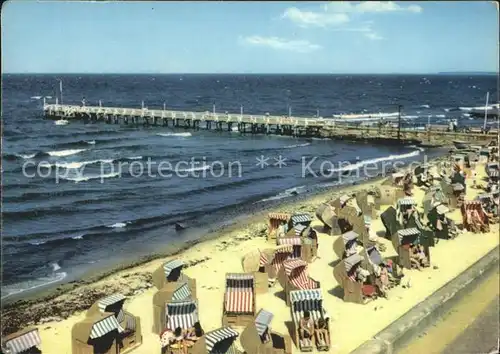 Kuehlungsborn Ostseebad Strand Seebruecke Kat. Kuehlungsborn