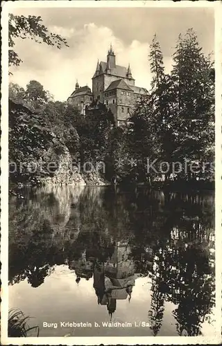 Waldheim Sachsen Burg Kriebstein an der Zschopau Kat. Waldheim Sachsen