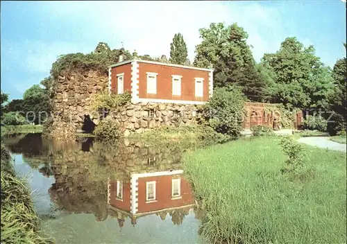 Woerlitz Landschaftspark Der Stein Wasserspiegelung Kat. Woerlitz