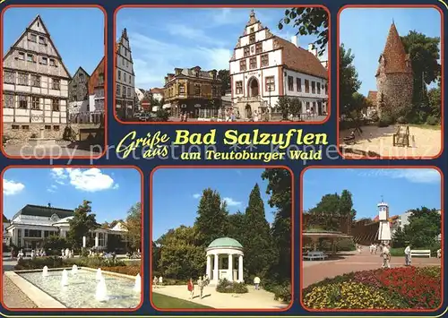 Bad Salzuflen Teilansichten Kurort am Teutoburger Wald Wasserspiele Kurpark Turm Kat. Bad Salzuflen