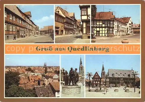 Quedlinburg Poelkestrasse Marktstrasse Carl Ritter Strasse Muenzenberger Musikanten Markt Kat. Quedlinburg