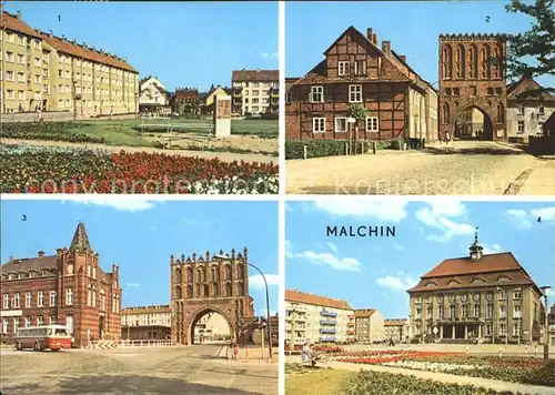 Malchin Demmin Karl Dressel Strasse Steintor Kalensches Tor Rathaus / Malchin /Demmin LKR