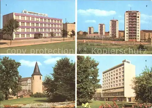 Plauen Vogtland Punkthaeuser Nonnenturm Kopfhaus am Platz der Roten Armee Kat. Plauen