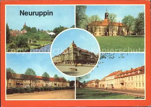 Neuruppin Alt Ruppin Pfarrkirche Ernst Thaelmann Platz Karl Marx Strasse Kat. Neuruppin