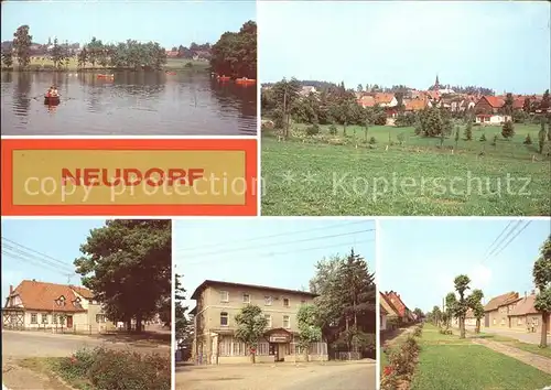 Neudorf Quedlinburg Gondelteich Teilansicht Gaststaetten Zur Schnecke Waldblick Kat. Neudorf Quedlinburg