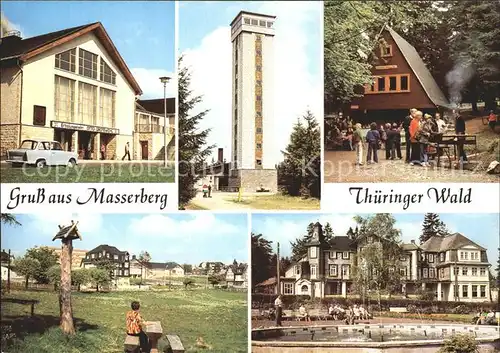 Masserberg Rennsteigwarte Werraquellenbaude Kurhaus Kat. Masserberg