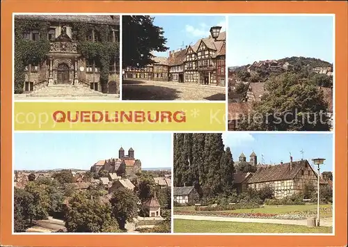 Quedlinburg Rathausportal Schlossberg Stiftskirche Schloss Kat. Quedlinburg