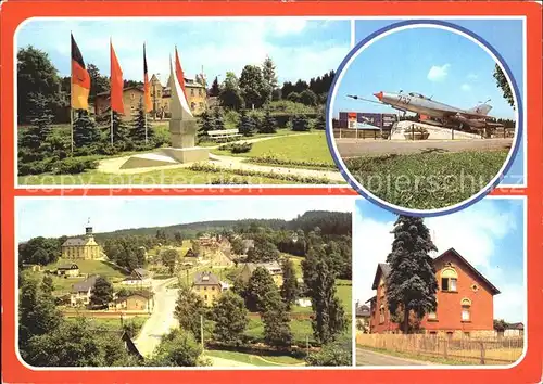 Morgenroethe Rautenkranz Stele zur Erinnerung an den Weltraumflug Elternhaus von Oberst Siegmund Jaehn Kat. Morgenroethe Rautenkranz