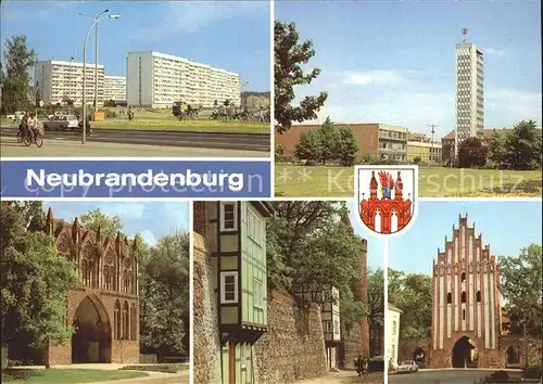 Neubrandenburg Neubauten Leninstrasse Karl Marx Platz Treptower Tor Stargarder Tor Kat. Neubrandenburg