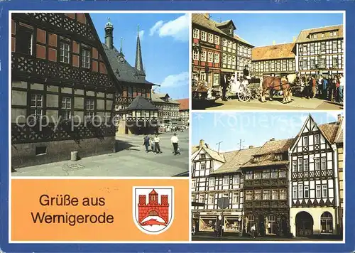 Wernigerode Harz Rathaus Markt Krummelsches Haus Kat. Wernigerode