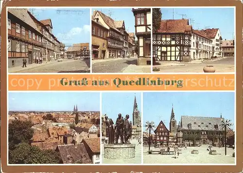 Quedlinburg Poelkestrasse Marktstrasse Carl Riter Strasse Markt  Kat. Quedlinburg