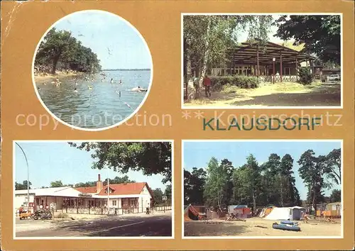 Klausdorf Mellensee Mellensee Strandgaststaette Eikaufszentrum Zeltplatz Kat. Mellensee