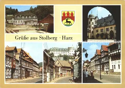 Stolberg Harz Gaststaette Waldfrieden Schlosshof Thomas Muenzer Gasse  Kat. Stolberg Harz