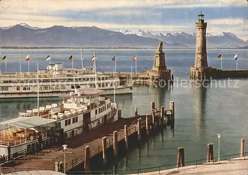 Lindau Bodensee Hafen Leuchtturm Seepromenade Kat. Lindau (Bodensee)