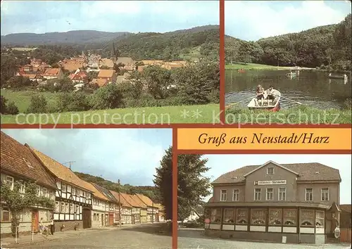 Neustadt Harz Panorama Gondelteich Bodestr FDGB Gaststaette Ratskeller Kat. Neustadt Harz