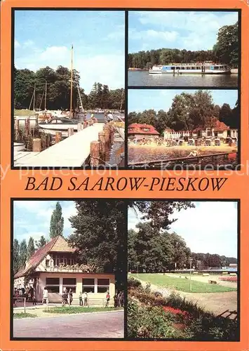 Bad Saarow Pieskow Bootsanleger Dampferanlegestelle Schwanenwiese Strandbad HOG Pechhuette Erich Weinert Platz Kat. Bad Saarow