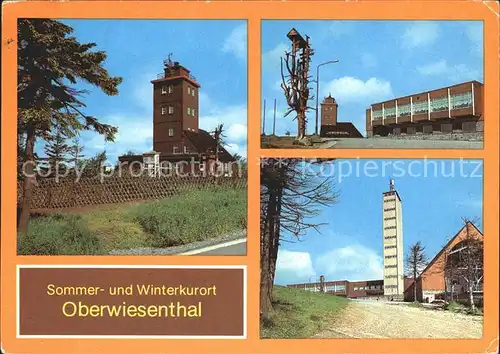 Oberwiesenthal Erzgebirge Fichtelberg Wetterwarte HOG Fichtelberghaus Aussichtsturm Kat. Oberwiesenthal