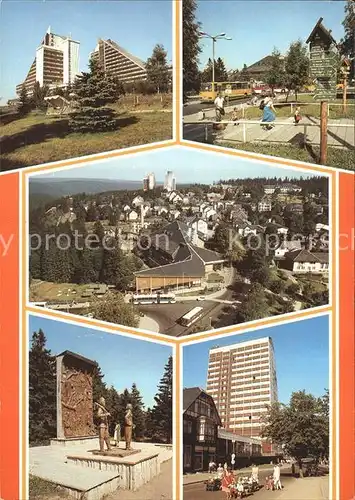 Oberhof Thueringen Hotel Panorama FDGB Erholungsheim Rennsteig Forstarbeiter Denkmal Kat. Oberhof Thueringen