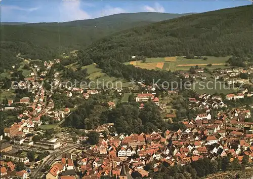 Bad Orb Fliegeraufnahme Teilansicht mit Haseltal Kat. Bad Orb