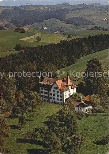 Menzingen Zug Fliegeraufnahme Ferien  und Erholungsheim Schwandegg Kat. Menzingen