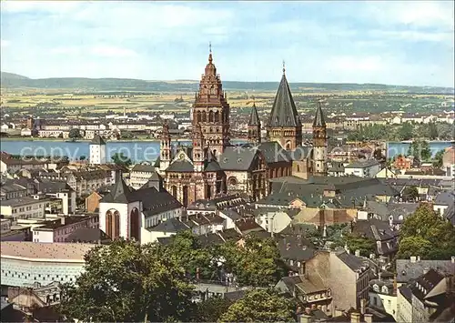 Mainz Rhein Blick Stephansturm