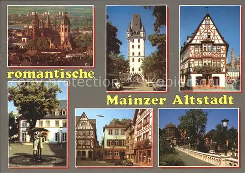 Mainz Rhein Romantische Altstaddt Stephanskirche Dom Holzturm Kirchgarten