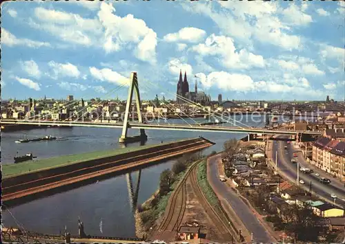 Koeln Rhein Severingsbruecke Dom  Kat. Koeln