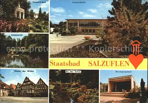 Salzuflen Bad Staatsbad Konzerthalle Hinter der Wieke Bewegungsbad Kat. Bad Salzuflen