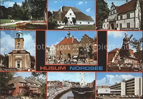 Husum Nordfriesland Schlosspark Roter Haubarg Cornelsches Haus Tine  Kat. Husum