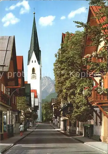 Oberstdorf Kirche Ansicht Kat. Oberstdorf