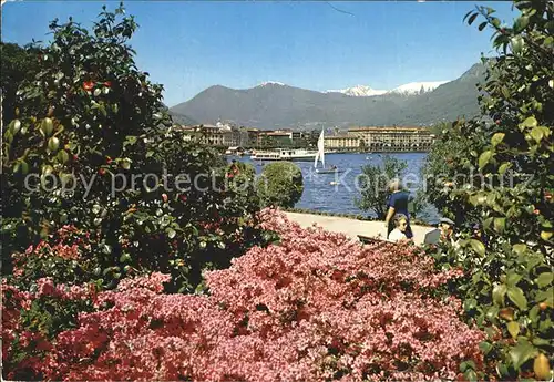 Lugano TI Schiffe Uferpromenade / Lugano /Bz. Lugano City