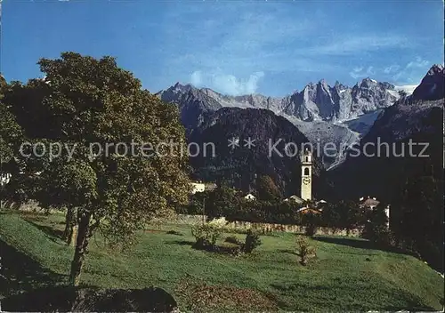 Soglio Kirche Berge Kat. Soglio