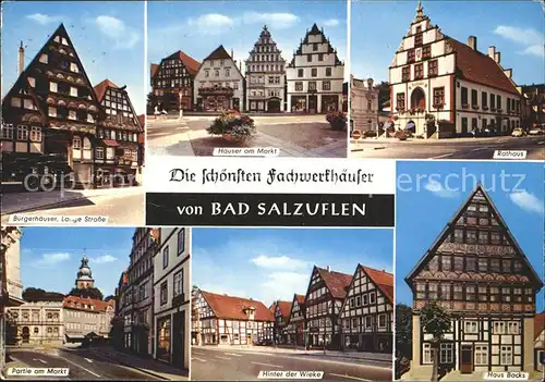 Salzuflen Bad Fachwerkhaeuser Markt Rathaus Kat. Bad Salzuflen