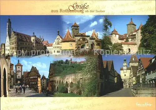 Rothenburg Tauber Stadtansichten Kat. Rothenburg ob der Tauber