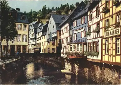 Monschau Alte Fachwerkhaeuser an der Ruhr Kat. Monschau