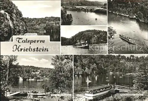 Kriebstein Wappenfelsen Motrbootstation Lauenhain  Kat. Kriebstein