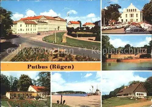 Putbus Ruegen Ernst Thaelmann Platz Theater Rosencafe Hafen Kat. Putbus