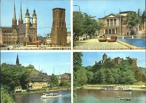 Halle Saale Markt Theater des Friedens Kroellwitz Burg Giebichenstein Kat. Halle