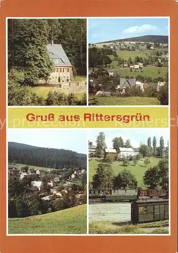 Rittersgruen Jugendherberge Ernst Scheffler Museum Oberrittersgruen Schmalspurbahnhof  Kat. Rittersgruen