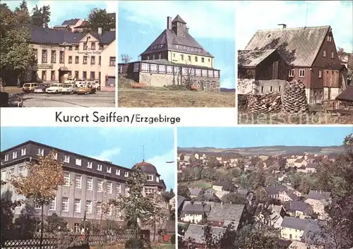 Seiffen Erzgebirge HOG Buntes Haus Schwartenbergbaude Reifendreherei Kat. Kurort Seiffen Erzgebirge