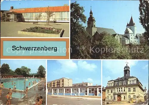 Schwarzenberg Erzgebirge Schloss Freibad Kat. Schwarzenberg