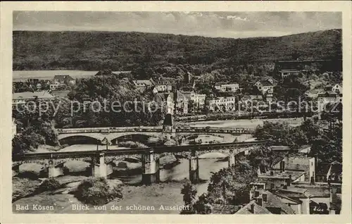 Koesen Bad Schoene Aussicht Eisenbahnbruecke Ortsansicht Kat. Bad Koesen