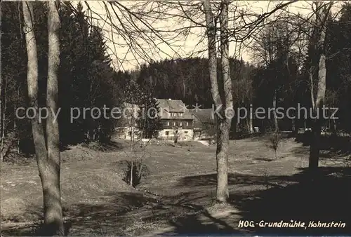 Hohnstein Saechsische Schweiz HOG Grundmuehle Kat. Hohnstein