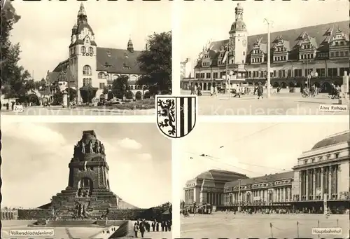 Leipzig Messestadt Voelkerschlachtdenkmal Hauptbahnhof Zoo Rathaus Kat. Leipzig