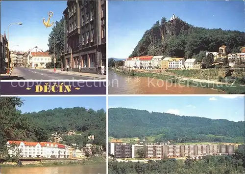 Decin Boehmen Schloss Ortsansichten Kat. Decin