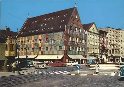 Augsburg Merkurbrunnen Weberhaus Kat. Augsburg