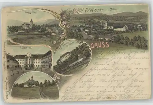 Metten Donau Metten Niederbayern Schloss Egg Schloss Offenberg Himmelberg x 1902 / Metten /Deggendorf LKR