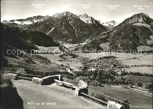 Bad Oberdorf Blick von der Kanzel Kat. Bad Hindelang