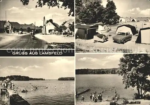 Lamsfeld Gross Liebitz Strassenpartie Camping Strandpartien Kat. Schwielochsee