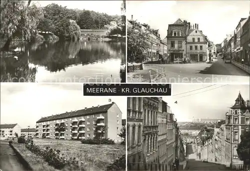 Meerane Gondelteich Franz Mehring Platz Neubauten Steile Wand Kat. Meerane